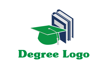 books with graduation cap logo