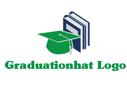 books with graduation cap logo