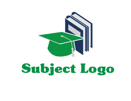 books with graduation cap logo