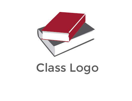 grey and red books logo