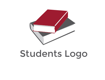 grey and red books logo