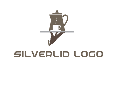 server bringing tea logo