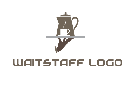 server bringing tea logo