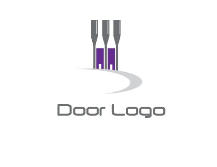 doors between wine glasses logo