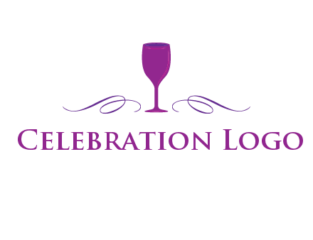 goblet with ribbons logo