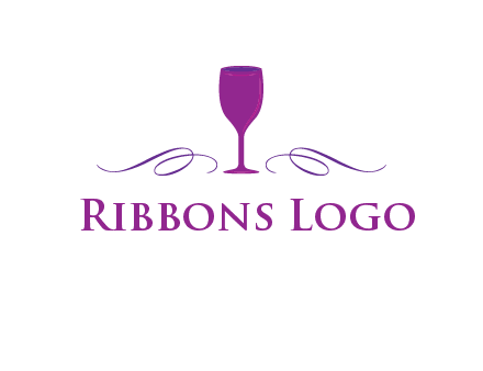 goblet with ribbons logo