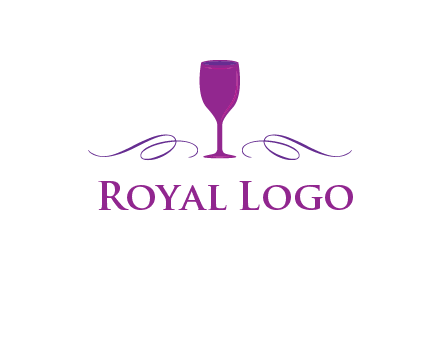 goblet with ribbons logo