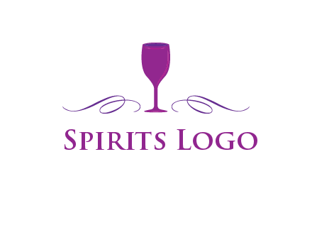 goblet with ribbons logo