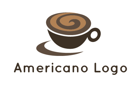 coffee cup with swirl below to depict a saucer logo