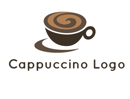 coffee cup with swirl below to depict a saucer logo