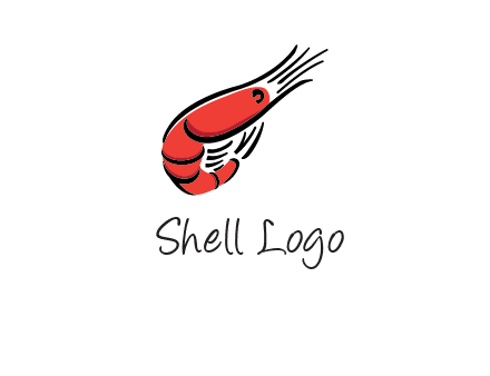 line art shrimp restaurant logo