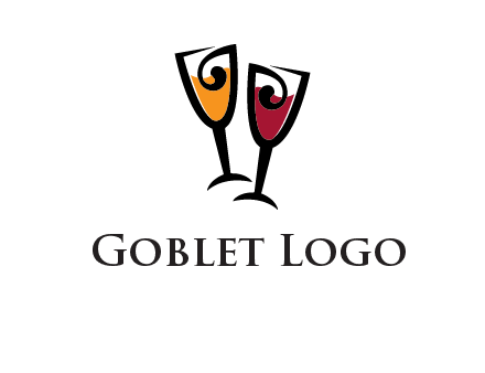 wine glasses logo