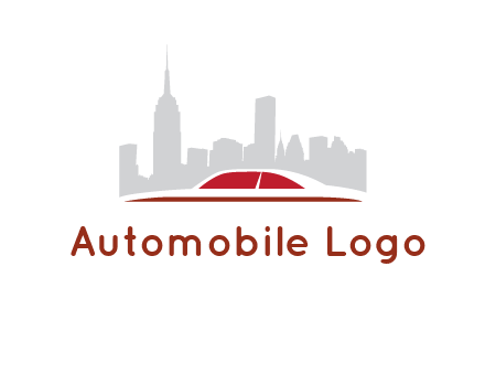 cityscape logo with a rooftop of a car