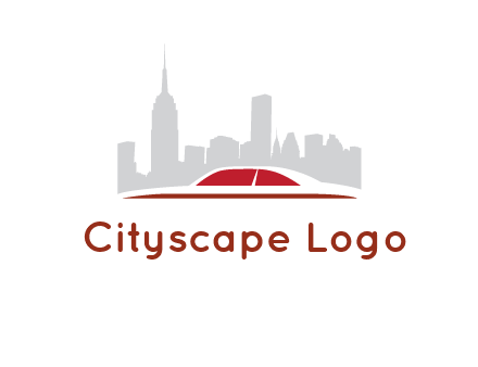 cityscape logo with a rooftop of a car