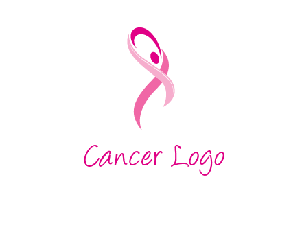 pink cancer ribbon logo