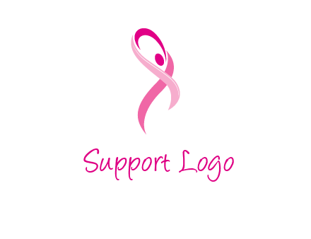 pink cancer ribbon logo