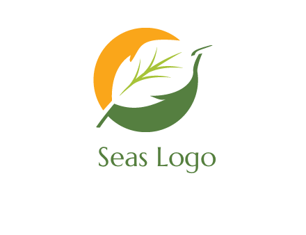 leaf in a circle logo