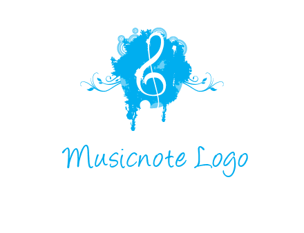 music note inside ink bot with vines logo