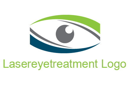 abstract eye with swooshes logo