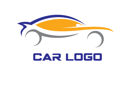 abstract fast car logo