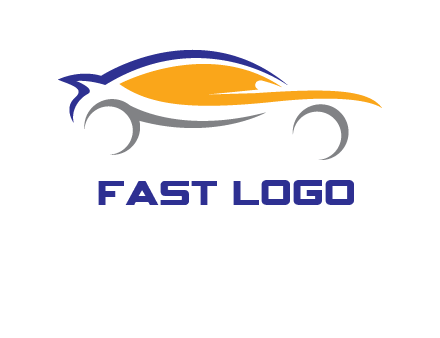 abstract fast car logo