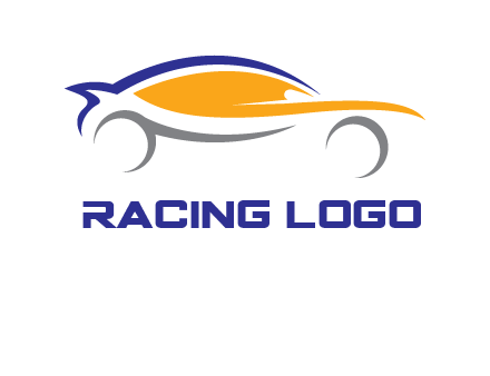 abstract fast car logo