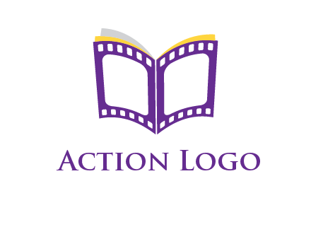 book of film reel logo