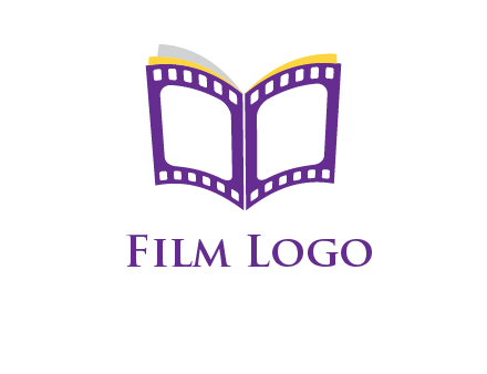 book of film reel logo