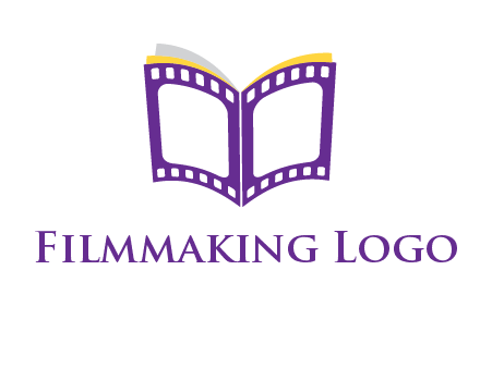 book of film reel logo