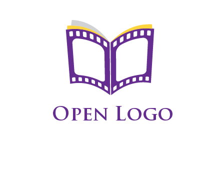 book of film reel logo