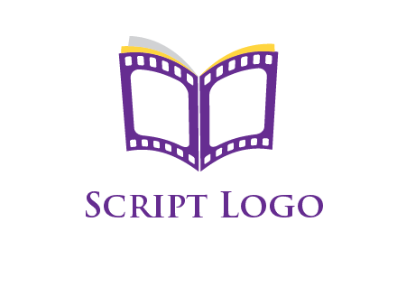 book of film reel logo