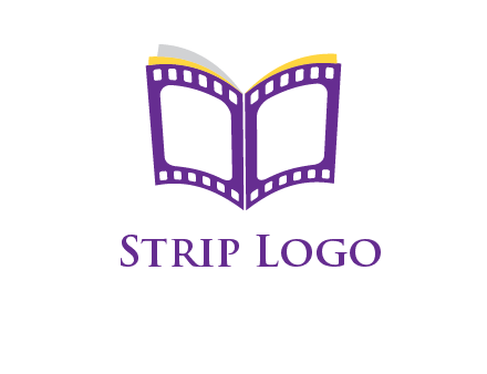 book of film reel logo