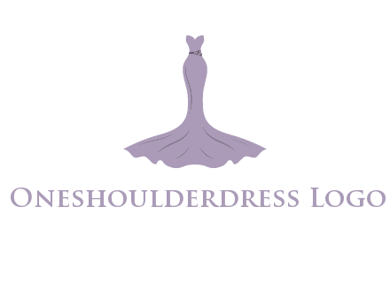 bride strapless long dress logo