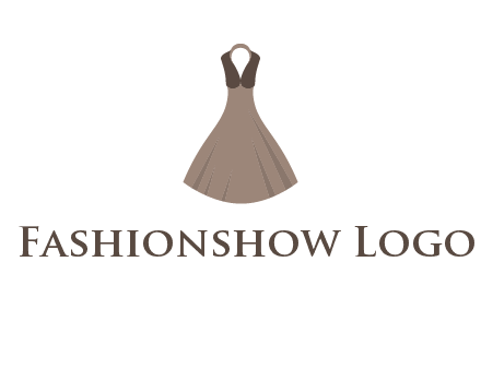 fashionable girl dress logo