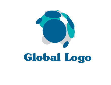 abstract circle dotted globe logo