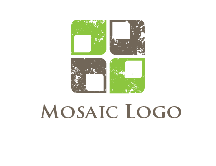 abstract rounded shape squares logo