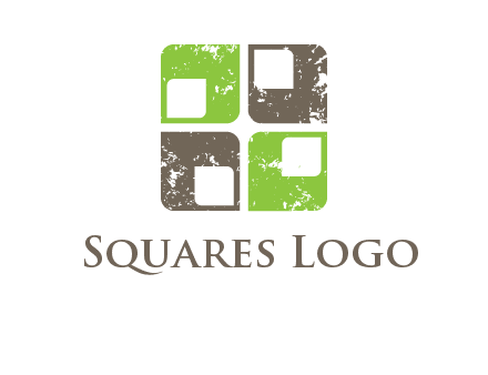 abstract rounded shape squares logo