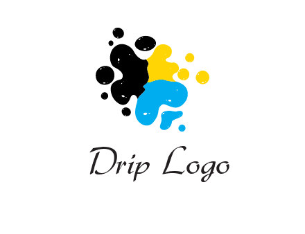 abstract paint splashes logo