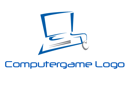 abstract computer with mouse logo