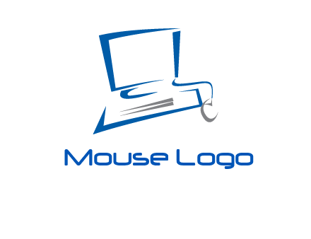 abstract computer with mouse logo