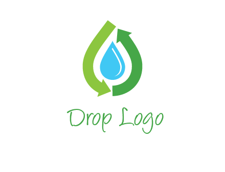 arrows around water drop icon