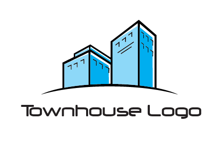 abstract buildings logo