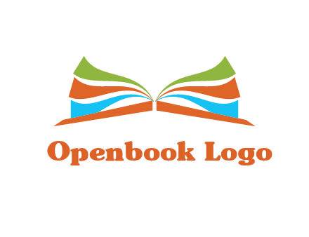 abstract open book logo