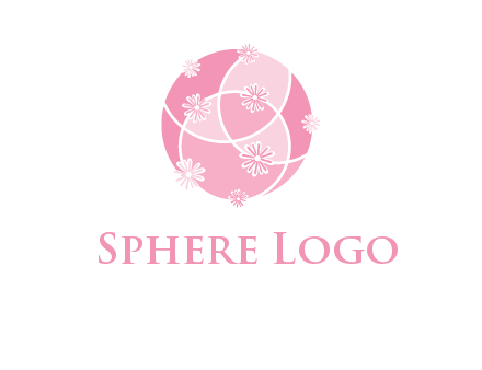 floral vines are forming a globe logo