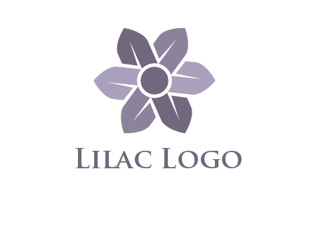 flower made of abstract leaves logo