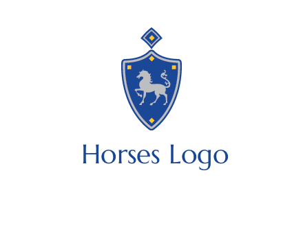 horse in shield logo