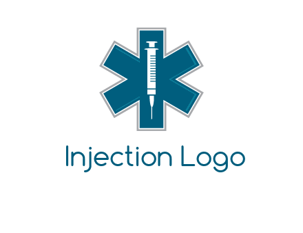 injection inside medical sign logo