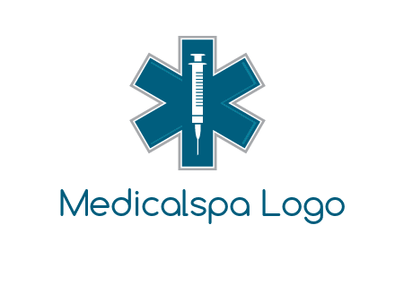 injection inside medical sign logo