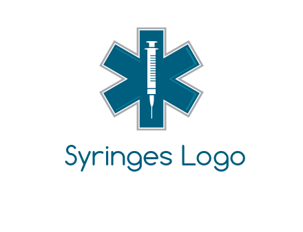 injection inside medical sign logo