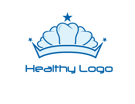 teethes forming crown with star logo